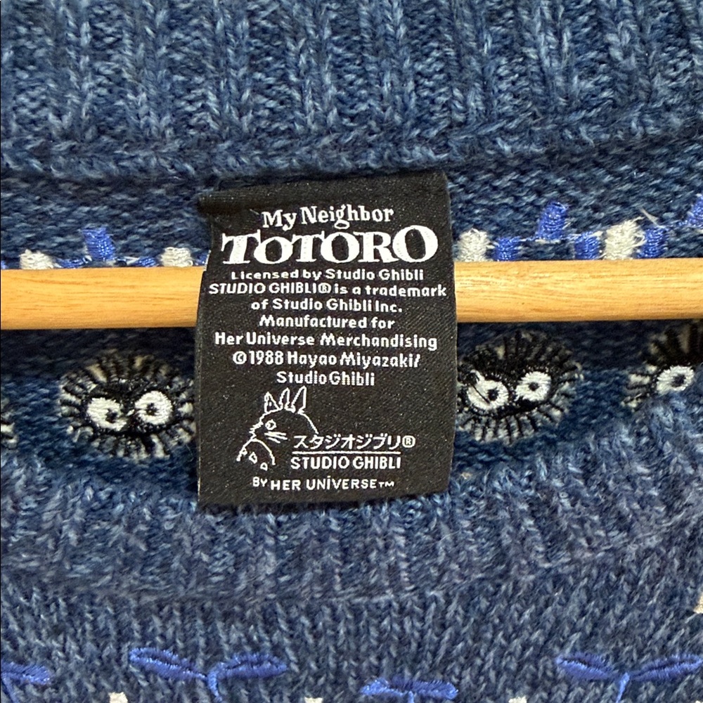 Her Universe Navy Totoro Sweater - Picture 2 of 4